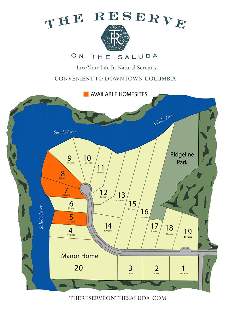 Reserve On The Saluda Site Map